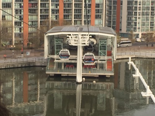 We climbed into our cable car and up we went.