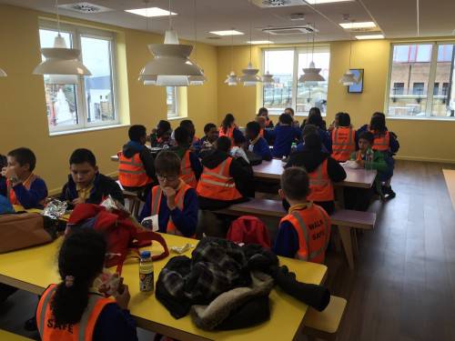 Lunch in the canteen! After a hard days work Onyx class eat their lunch with a fantastic view of the city.