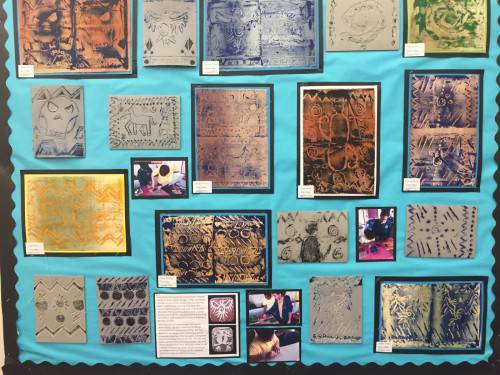 Onyx Class Hall art display, Mayan Art Prints.