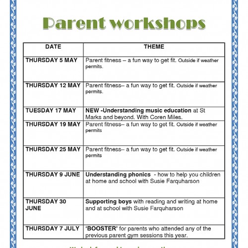 Parent Summer 2016 St Mark's C of E Primary School