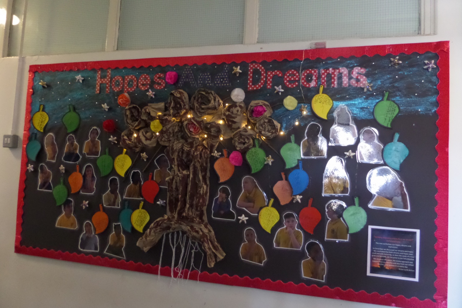 Hopes and Dreams Display St Mark's C of E Primary School