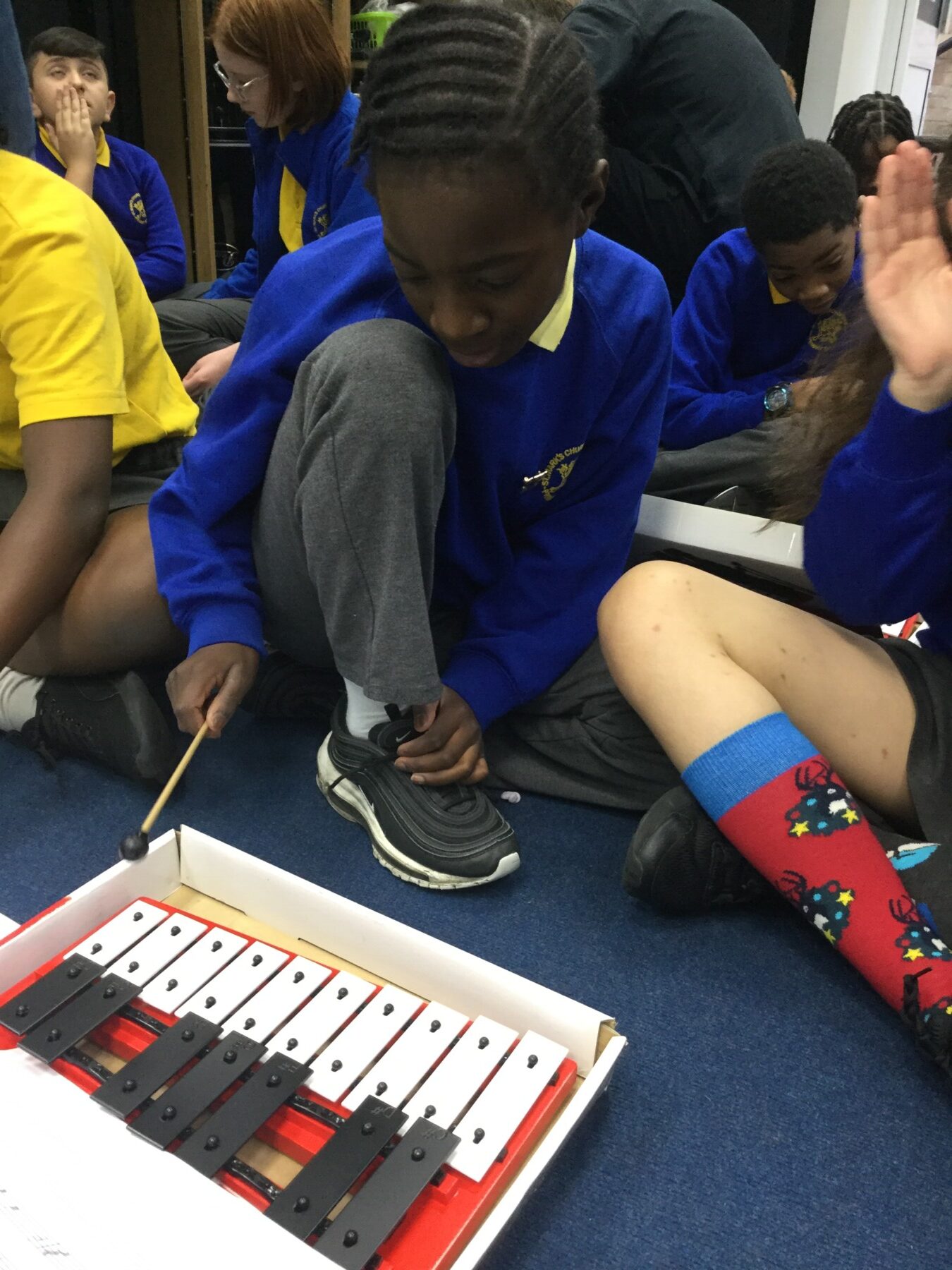 Glockenspiels in Onyx Class St Mark's C of E Primary School